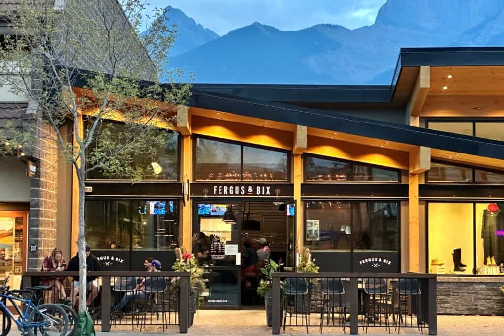 Fergus and bix restaurant and bar a favourite for those living in canmore alberta